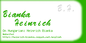 bianka heinrich business card